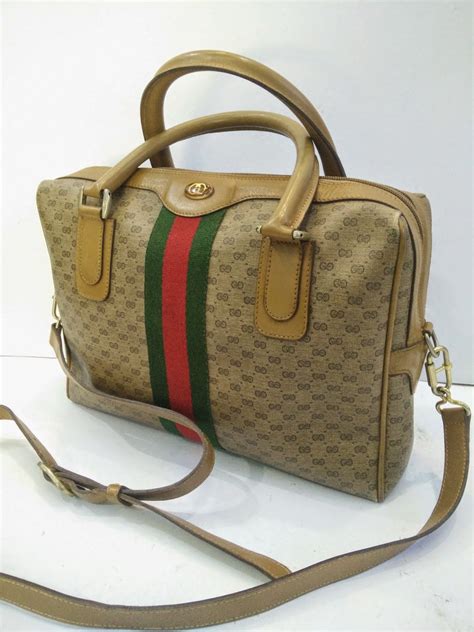 gucci briefcase vintage|authentic gucci vintage bag.